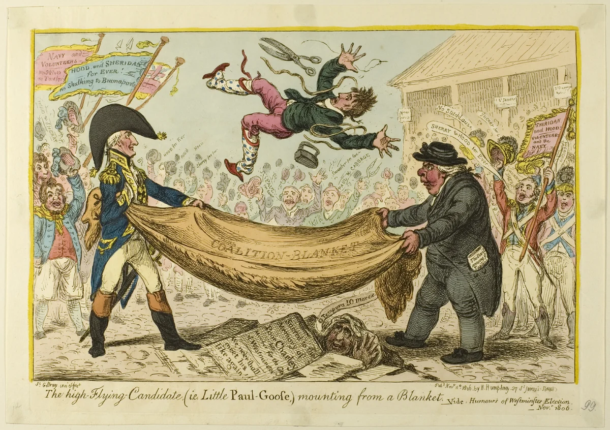 The High Flying Candidate by James Gillray, print, 1806