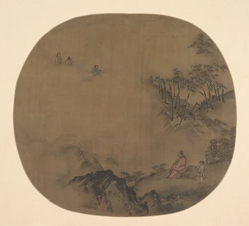 Misty Landscape with Scholars and Attendants by Unidentified Artist, painting, 960-1279