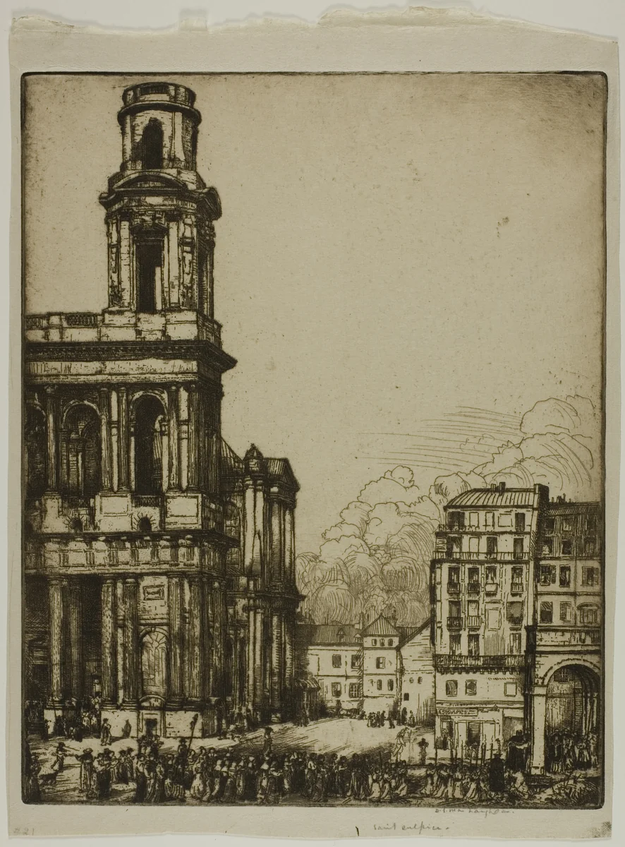 Saint Sulpice, Paris: La Petite Tour by Donald Shaw MacLaughlan, print, 1901