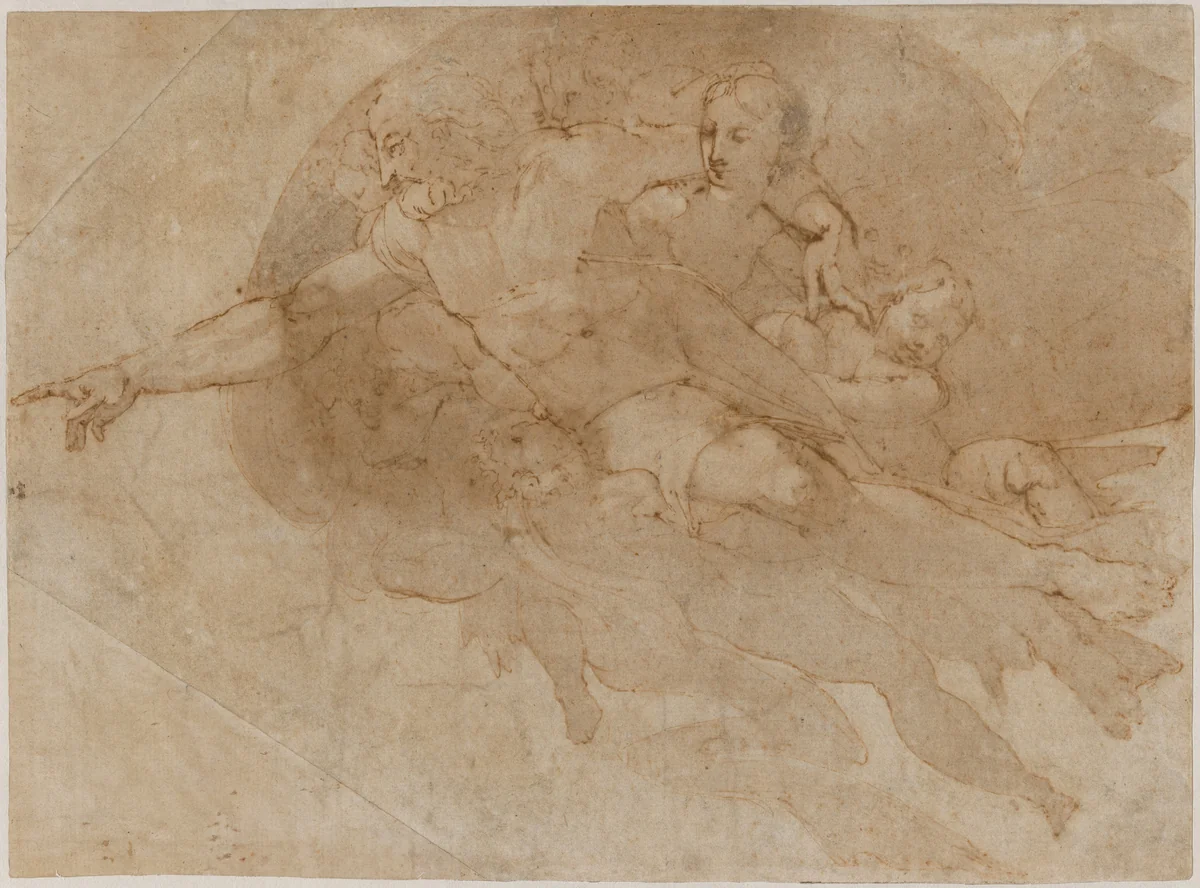 God the Father in Glory by Andrea Boscoli, drawing, 1560-1607
