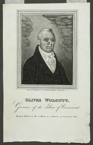 Oliver Wolcott, Governor of Connecticut by Isaac Sanford, print, 1819