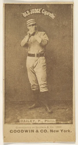 Edward M. Daily, Pitcher, Philadelphia, from the Old Judge series (N172) for Old Judge Cigarettes by Goodwin & Company, photograph, 1887