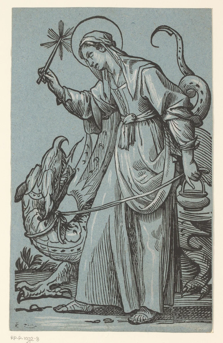 Heilige Martha van Bethanië by Duval, print, 1606-1700