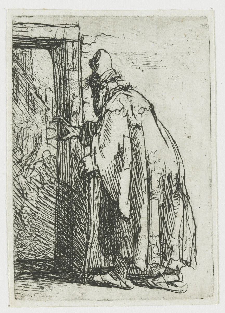 The Blindness of Tobit by Rembrandt van Rijn, print, 1629