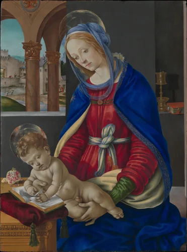 Madonna and Child by Filippino Lippi, painting, 1483-1484