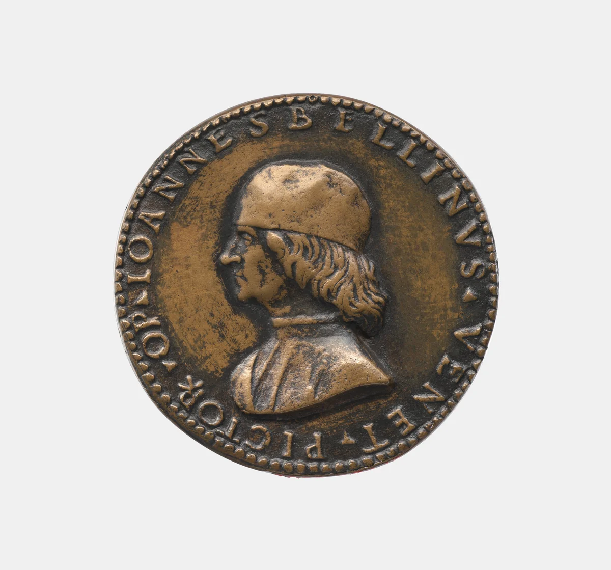 Giovanni Bellini, Venetian painter, ca. 1430-1516 by Vittore Gambello, metalwork, 1500-1510