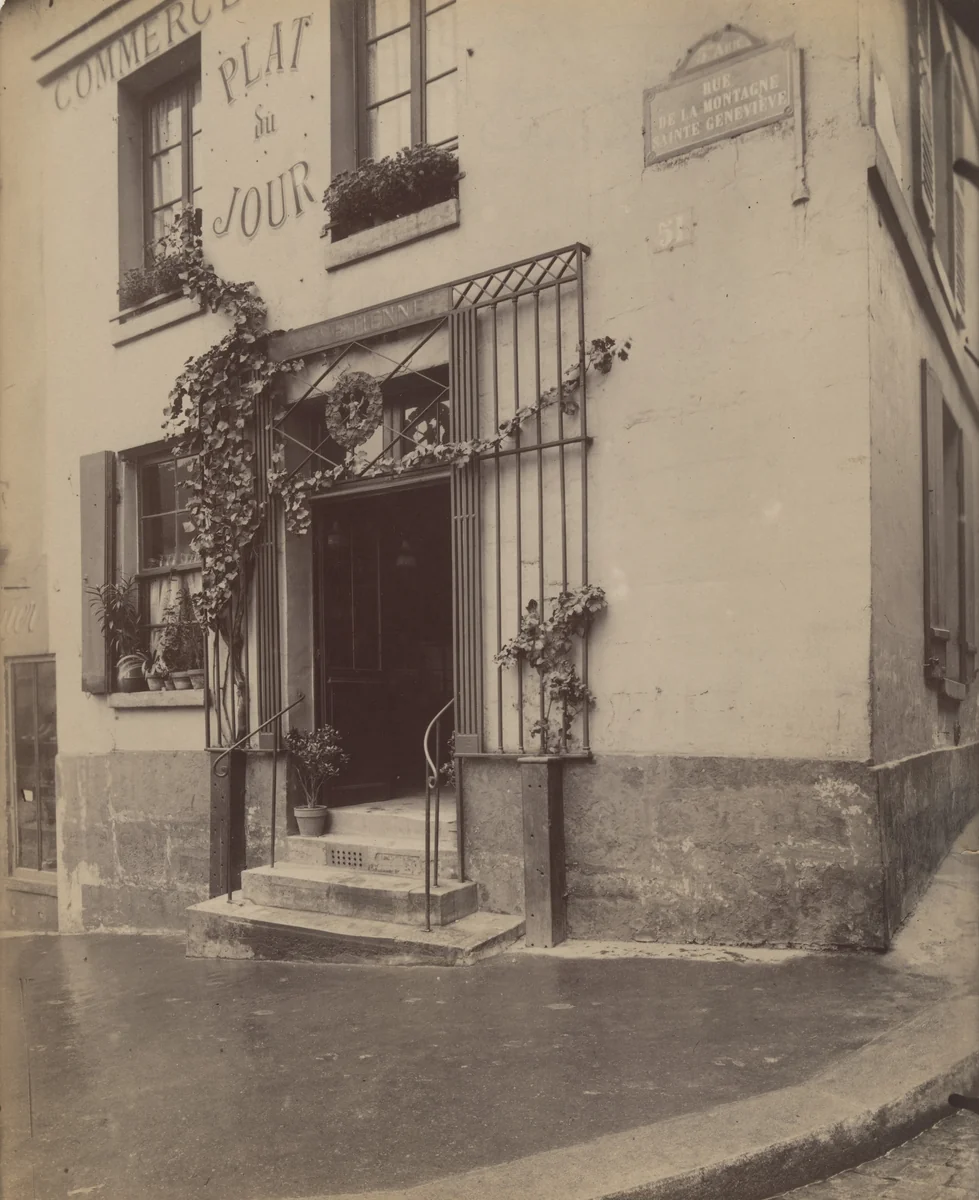 À St. Etienne. Rue de la Montagne Ste. Geneviève 51 by Eugène Atget, photograph, 1899