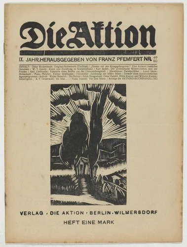 Die Aktion, vol. 9, no. 49/50 by Oskar Birckenbach, Lonni Ideler, periodical, 1919