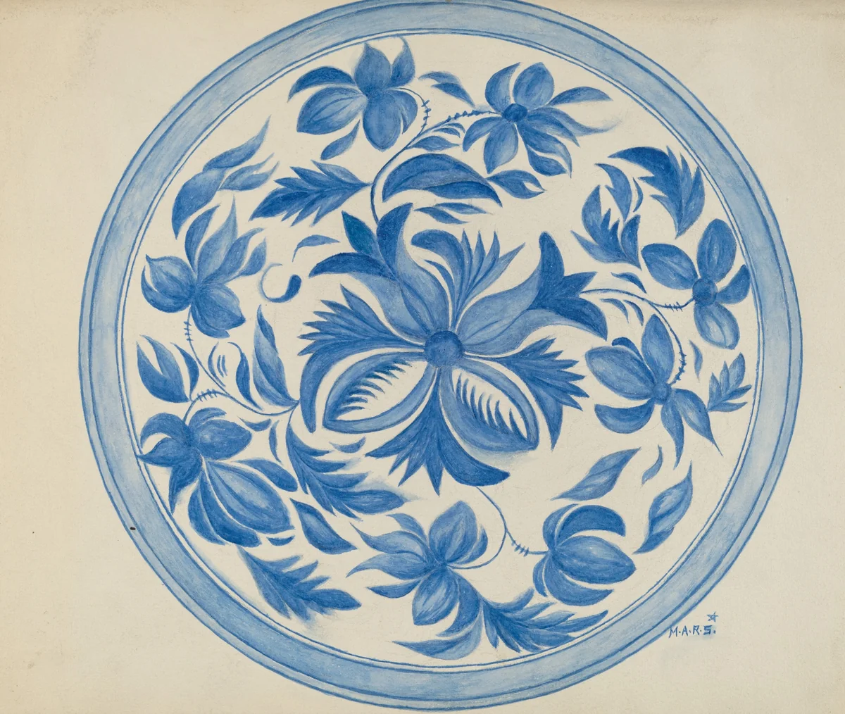 Plate by Margaret Stottlemeyer, index of american design, 1936