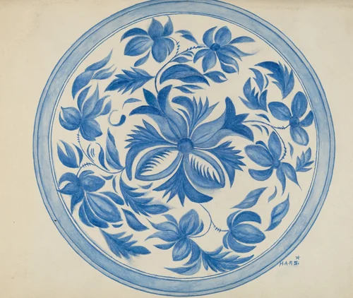 Plate by Margaret Stottlemeyer, index of american design, 1936