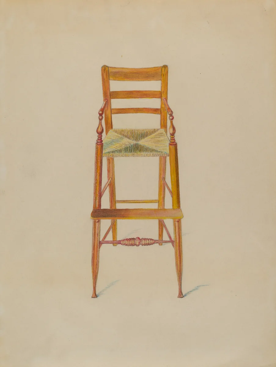Baby's High Chair by Edith Magnette, index of american design, 1936