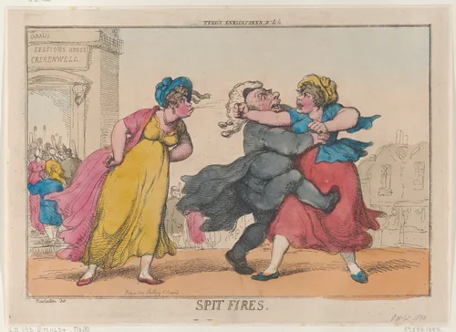 Spit Fires by Thomas Rowlandson, print, 1810