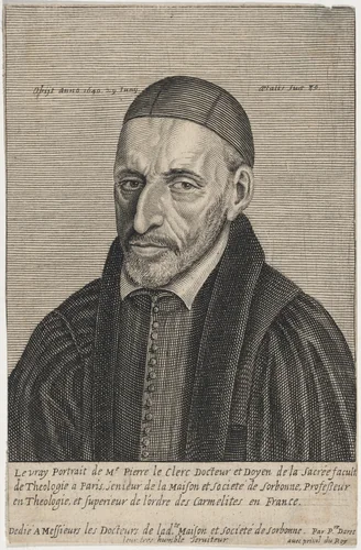 Pierre le Clerc, Doctor of Theology in Paris by Pierre Daret de Cazeneuve, print, 1604-1678