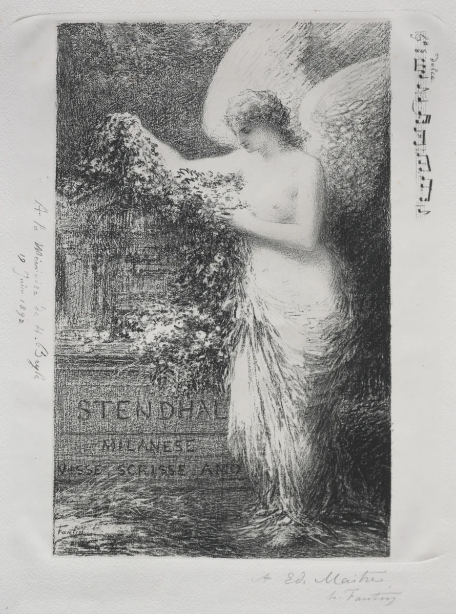 À Stendhal by Henri Fantin-Latour, print, 1892