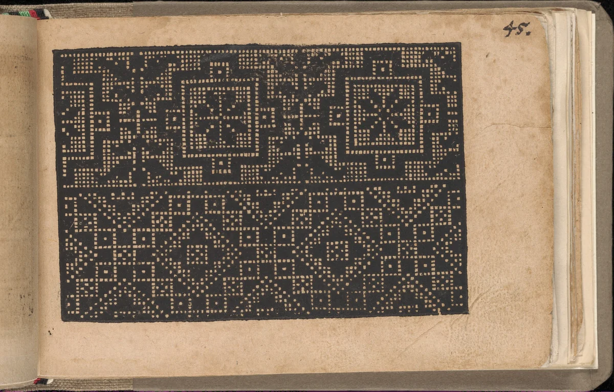 Schön newes Modelbuch (Page 45r) by Sigismundus Latomus, book, 1608