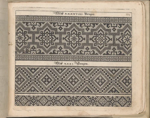 Schön Neues Modelbuch (Page 28 recto) by Johann Sibmacher, book, 1597