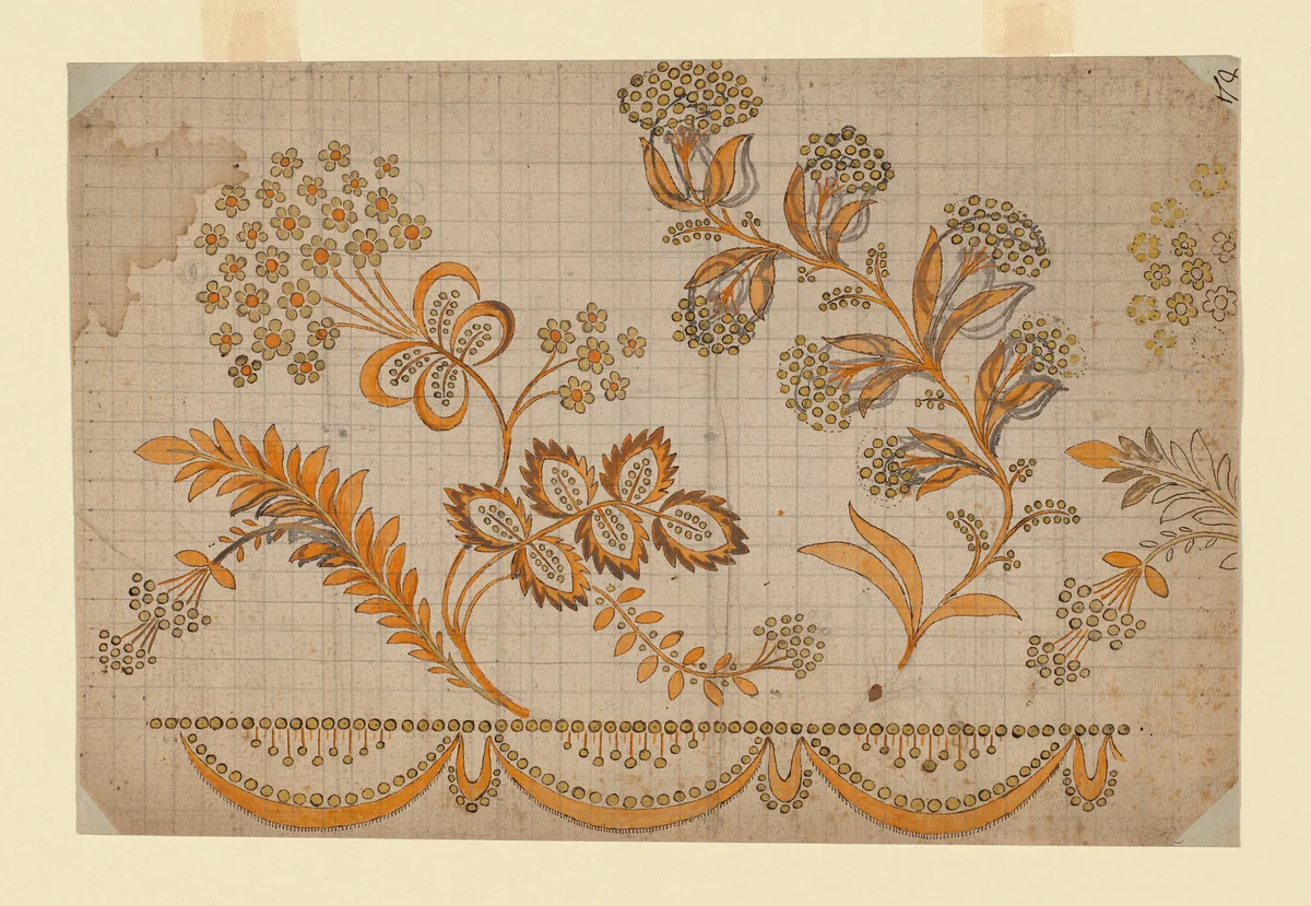 Design for a Woven Dress Border by France, other, 1801-1925