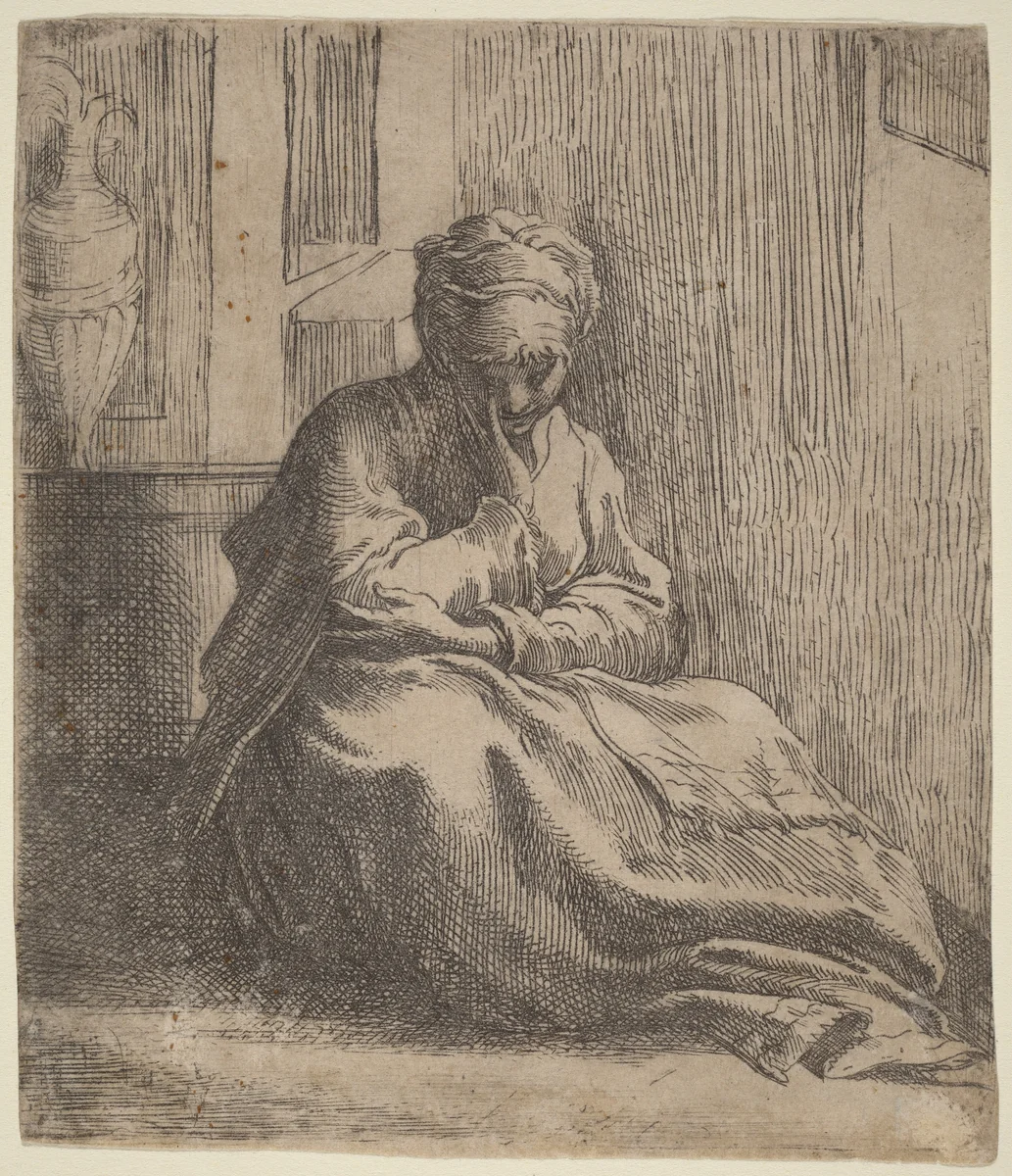 Saint Thaïs by Parmigianino, print, 1503-1540