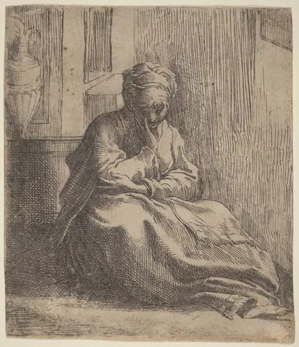 Saint Thaïs by Parmigianino, print, 1503-1540