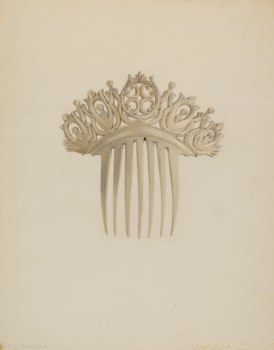 Comb by Gertrude Lemberg; Daniel Marshack, index of american design, 1939