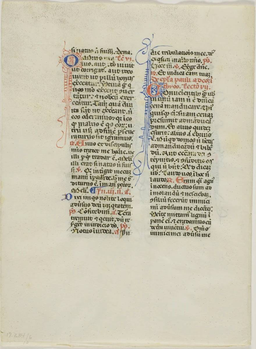 Illuminated Manuscript Leaf by Italian, drawing, 1445-1455