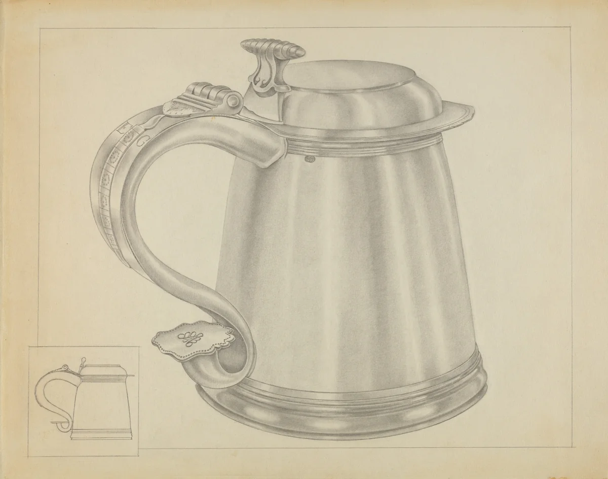 Silver Tankard by Isidore Steinberg, index of american design, 1936