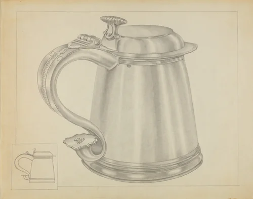 Silver Tankard by Isidore Steinberg, index of american design, 1936