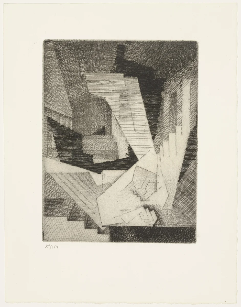 A Dream (Un rêve) from Ten Etchings for Aurélia (10 Eaux-fortes pour Aurélia) by Gérard de Nerval by Louis Marcoussis, print, 1931