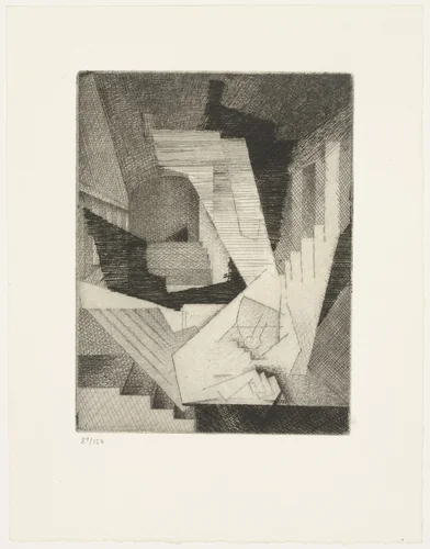 A Dream (Un rêve) from Ten Etchings for Aurélia (10 Eaux-fortes pour Aurélia) by Gérard de Nerval by Louis Marcoussis, print, 1931