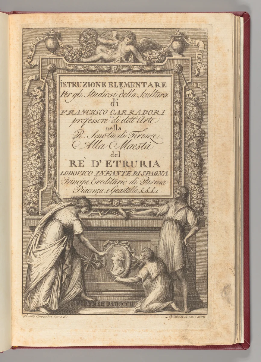 Istruzione elementare per gli studiosi della scultura by Francesco Carradori, artwork, 1802