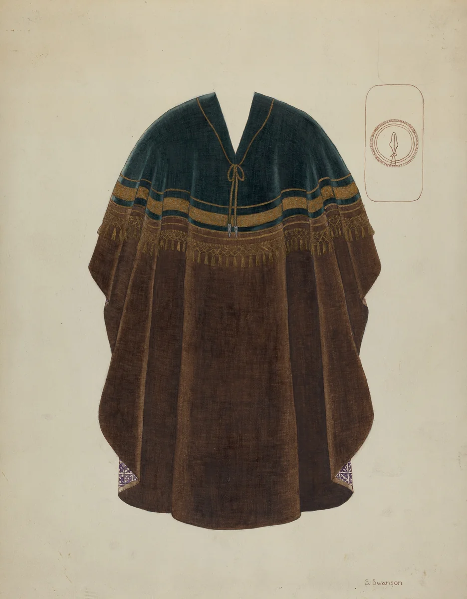 Manta or Poncho by Syrena Swanson, index of american design, 1936
