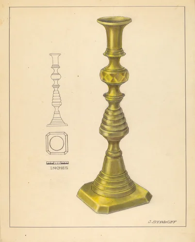 Candlestick by Jack Staloff, index of american design, 1936