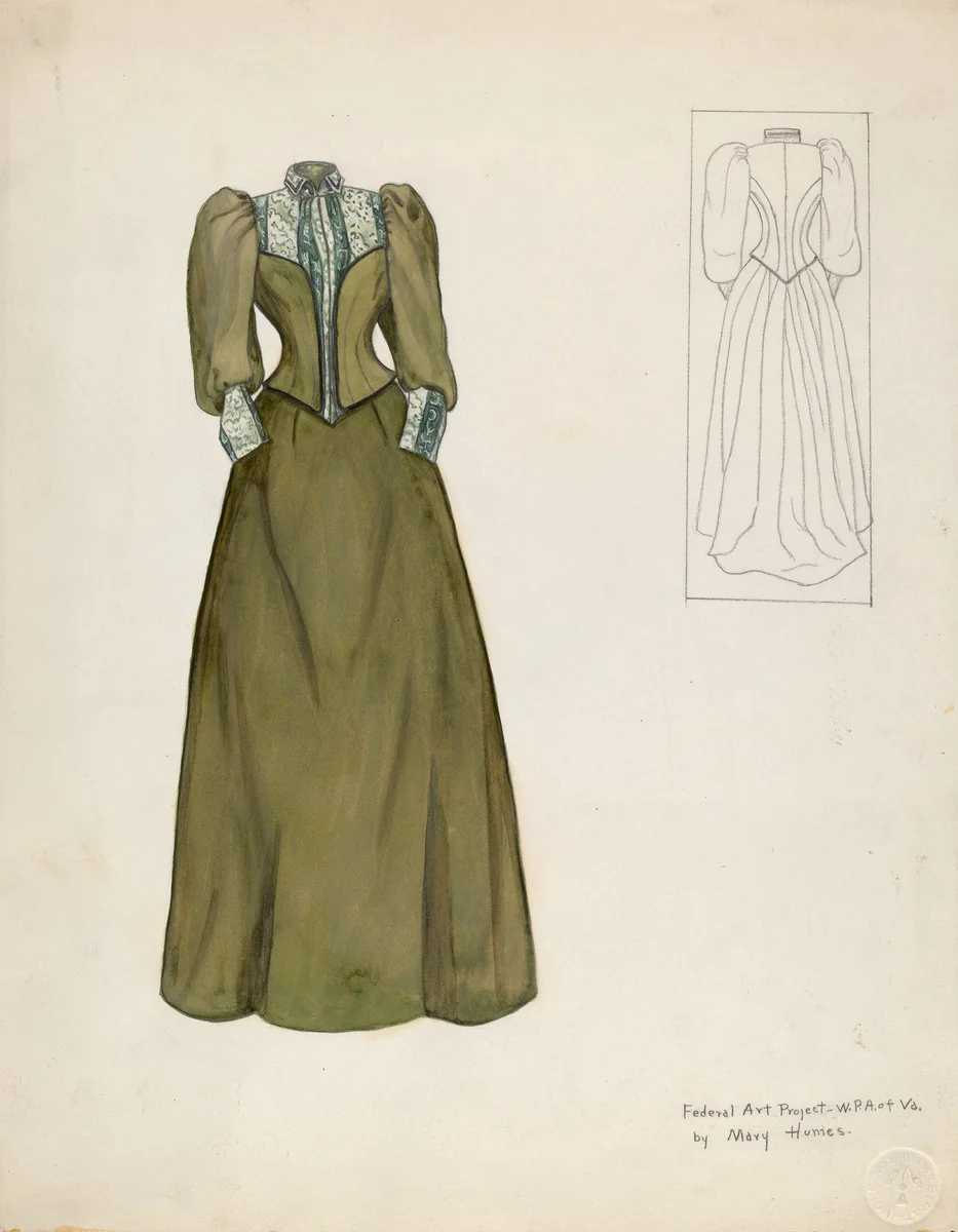 Dress by Mary E. Humes, index of american design, 1937