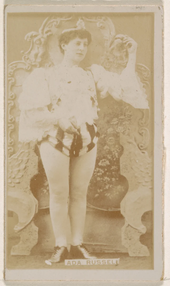 Ada Russell, from the Actresses series (N245) issued by Kinney Brothers to promote Sweet Caporal Cigarettes by Kinney Brothers Tobacco Company, photograph, 1890