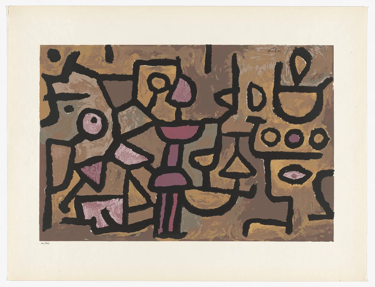 Day Music (Musique diurne) from Art d'Aujourd'hui, Maîtres de l'Art Abstrait (Art of Today, Masters of Abstract Art), Album I by Paul Klee, print, 1953