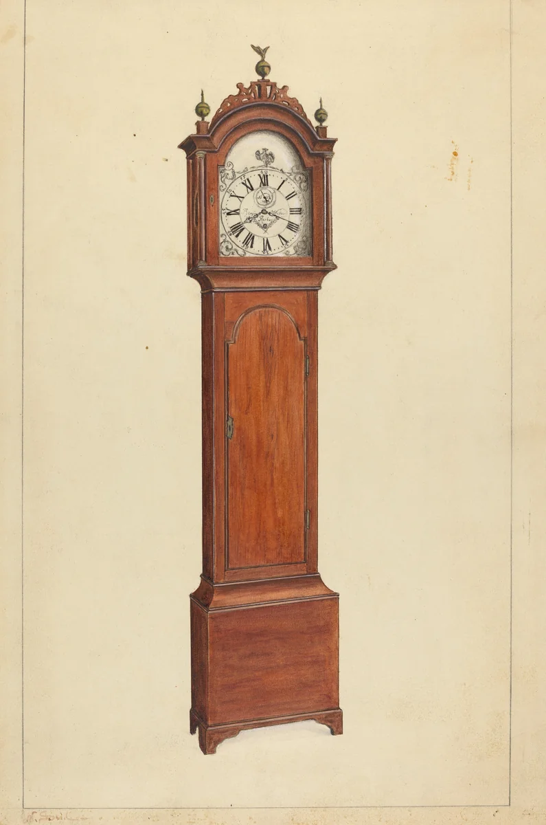 Clock by Nicholas Gorid, index of american design, 1930-1940