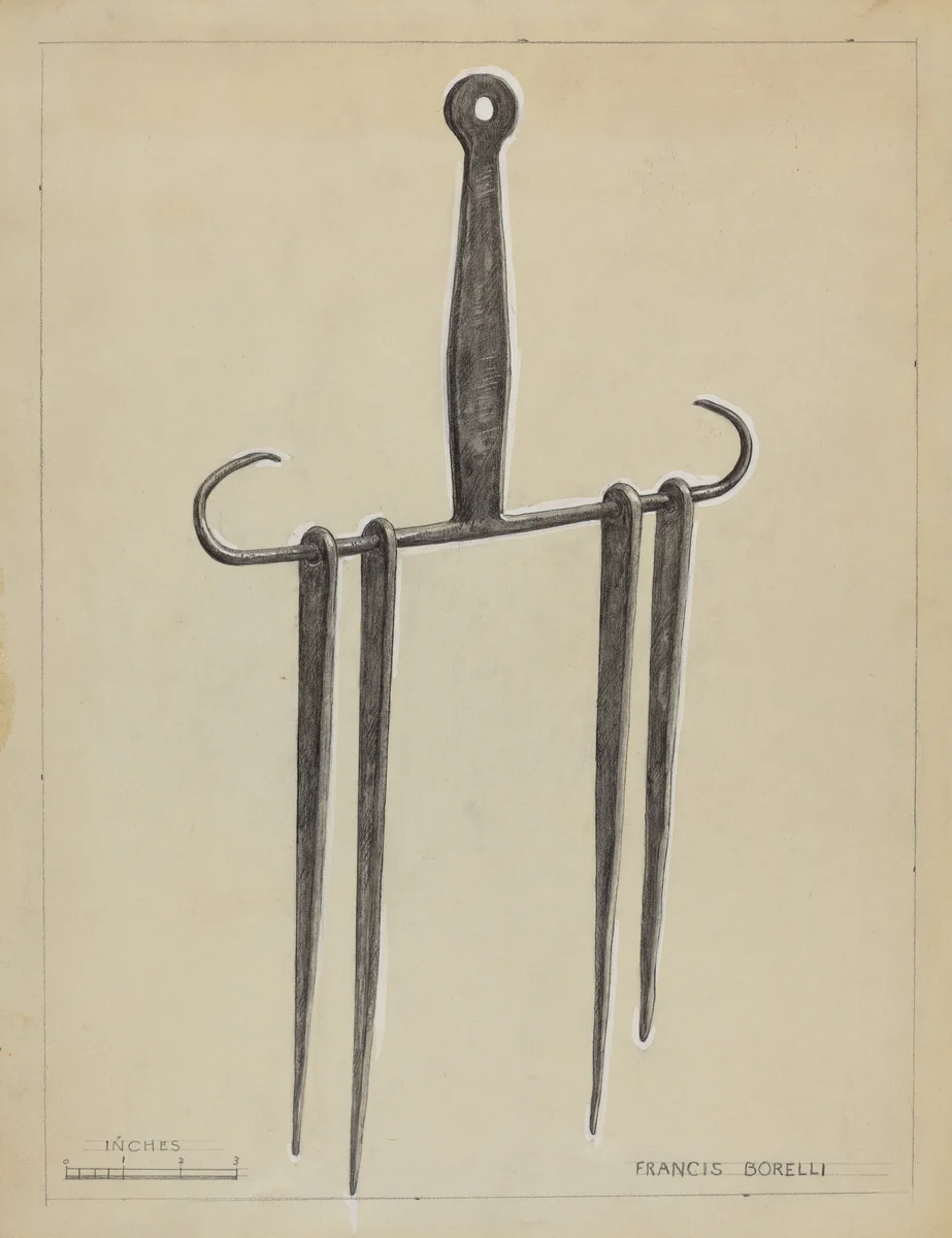 Skewers and Holder by Francis Borelli, index of american design, 1935