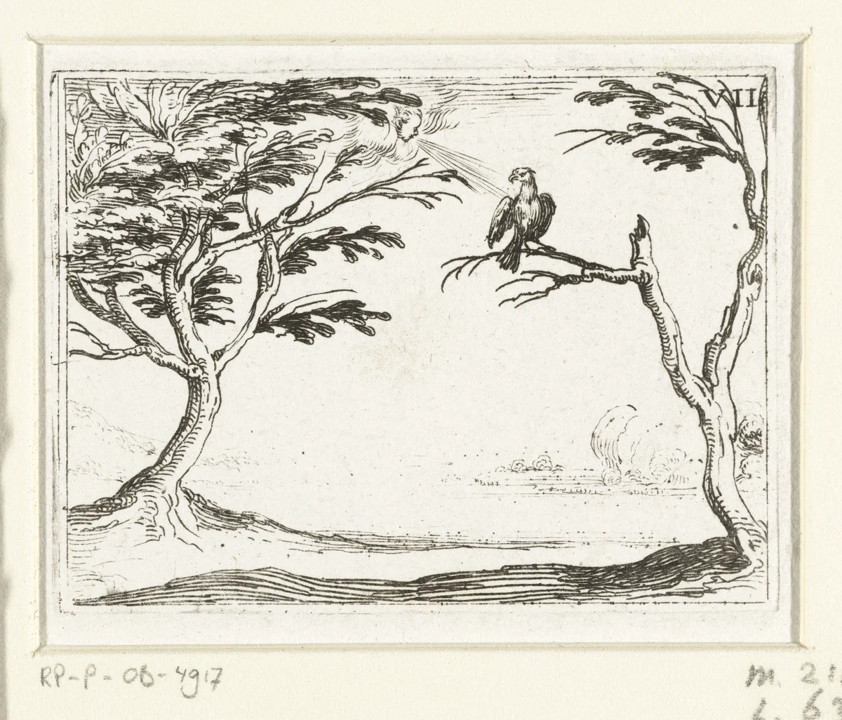 Gier in de wind by Jacques Callot, print, 1625-1629
