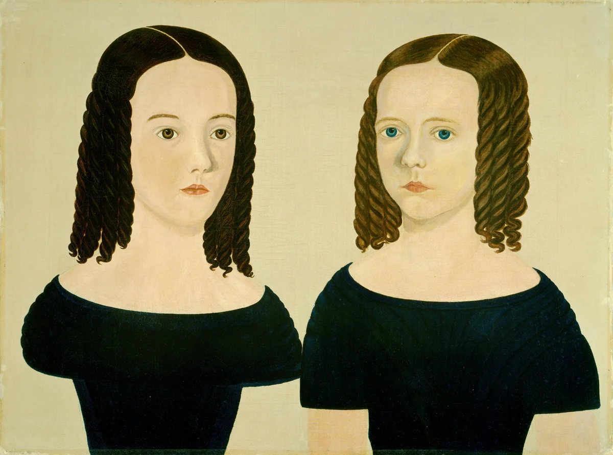 Sisters by American 19th Century, painting, 1840