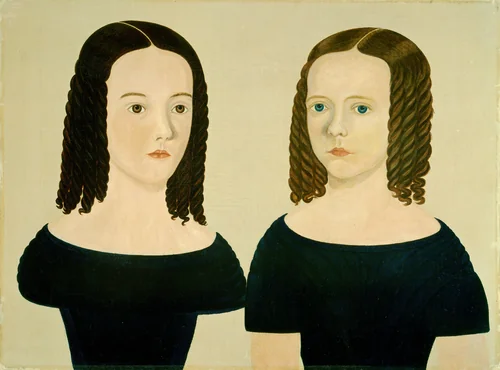 Sisters by American 19th Century, painting, 1840