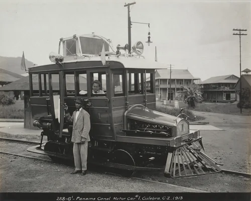 Panama Canal Motor Car #1. Culebra, C.Z by Unidentified Photographer, photograph, 1913