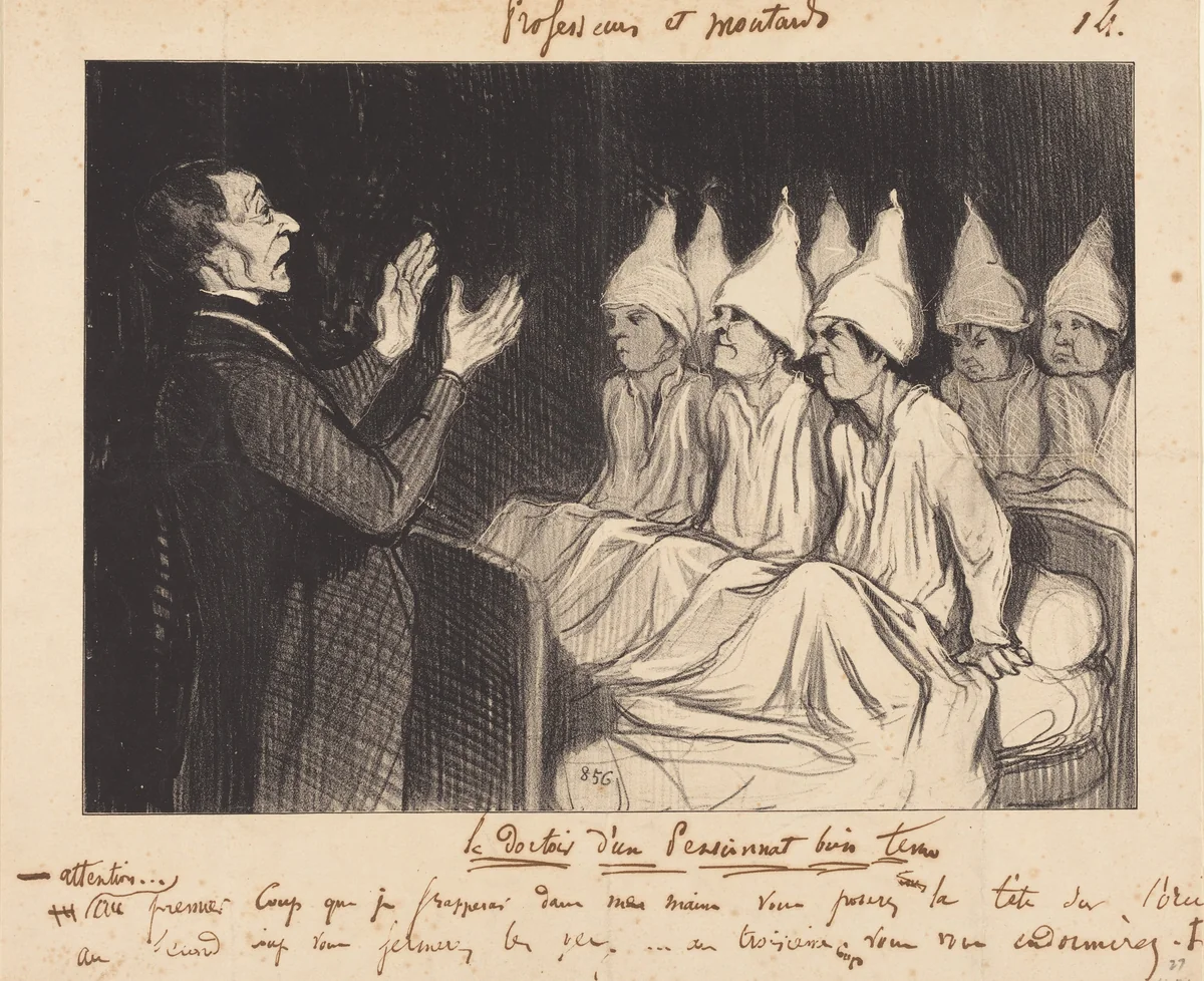Le Dortoir d'un pensionnat bien tenu by Honoré Daumier, print, 1846