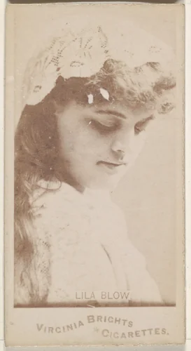 Lila Blow, from the Actors and Actresses series (N45, Type 1) for Virginia Brights Cigarettes by Allen & Ginter, photograph, 1885-1891