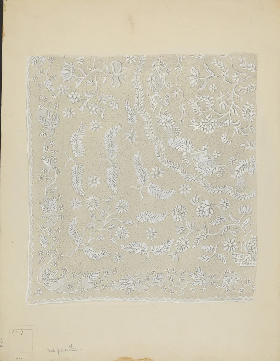 Quilted Bedspread by Irene Schaefer, index of american design, 1936