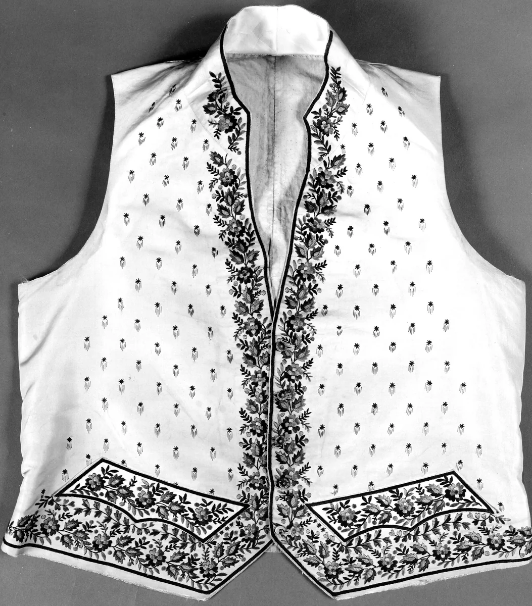 Man's Waistcoat by France, textile, 1701-1800