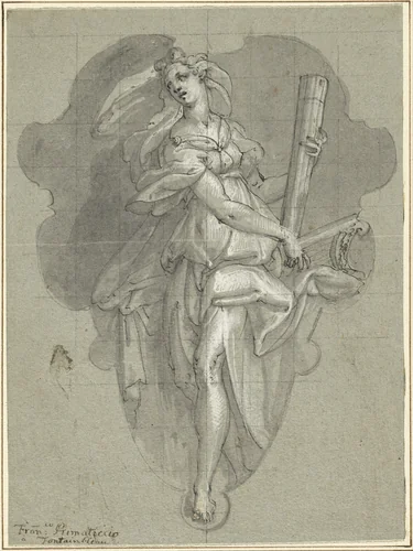 Euterpe (Personification of Music) by Friedrich Sustris, drawing, 1569-1573