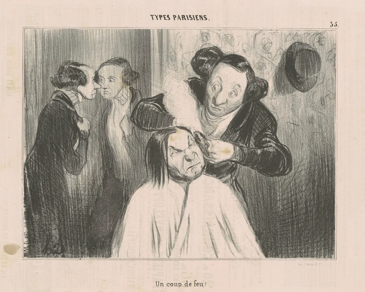 Un coup de feu! by Honoré Daumier, print, 1839
