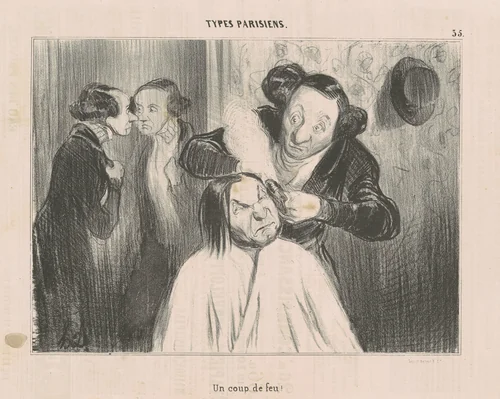 Un coup de feu! by Honoré Daumier, print, 1839