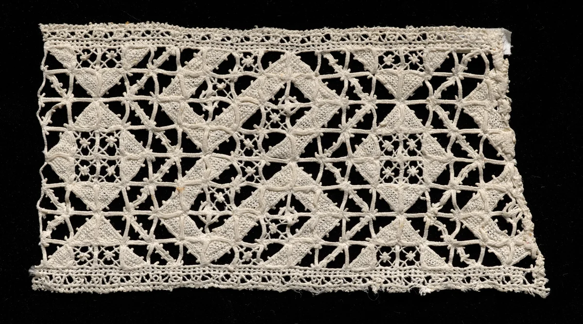 Needlepoint (Cutwork) Lace Insertion by Unknown, textile, 1500-1599