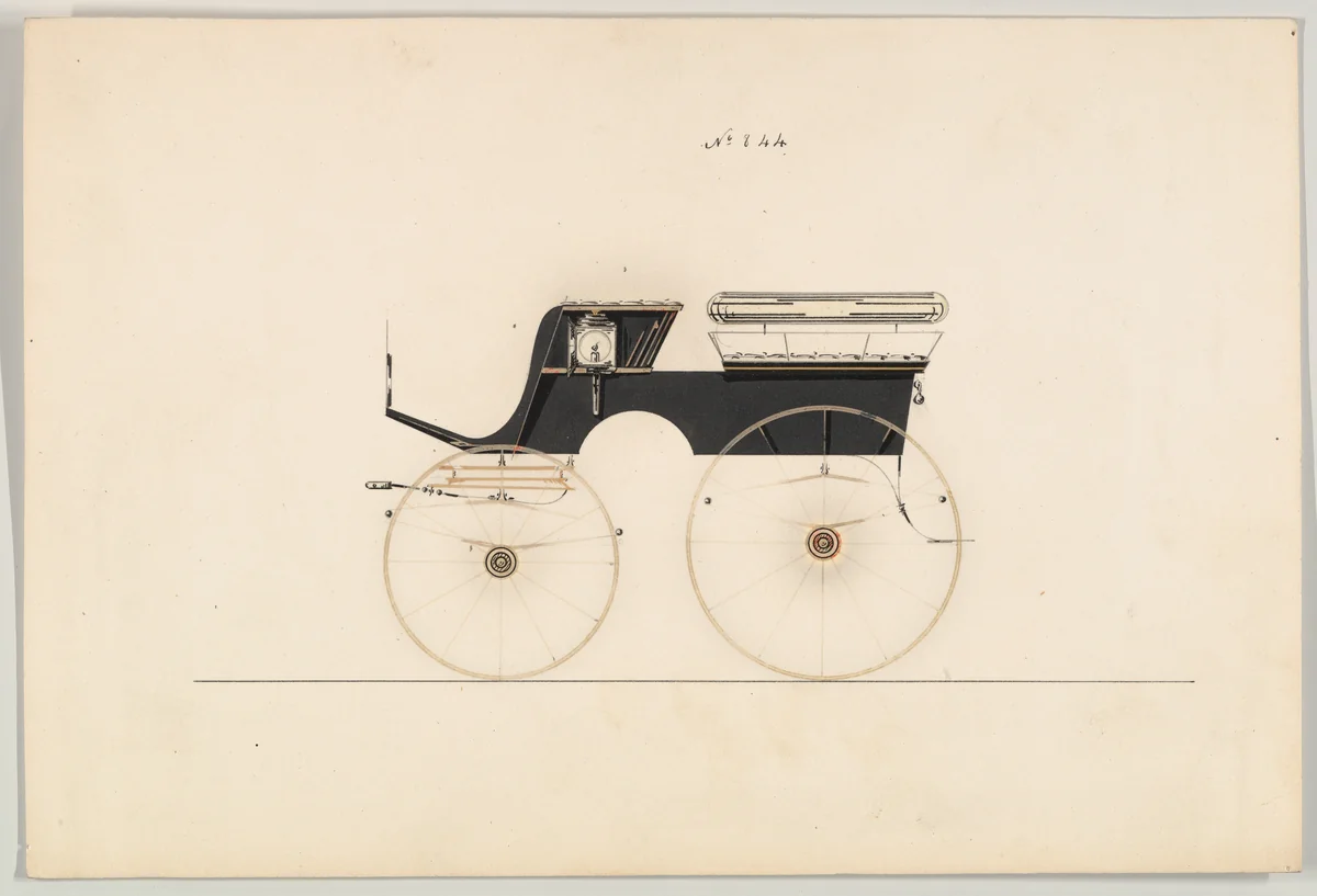 Wagonette # 844 by Brewster & Co., drawing, 1850-1870